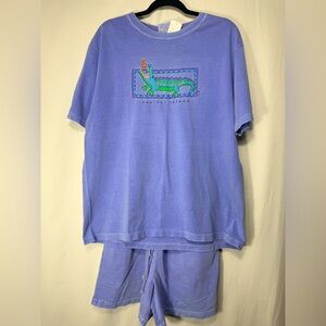 Vintage Fresh Produce Purple Tee and Short Set